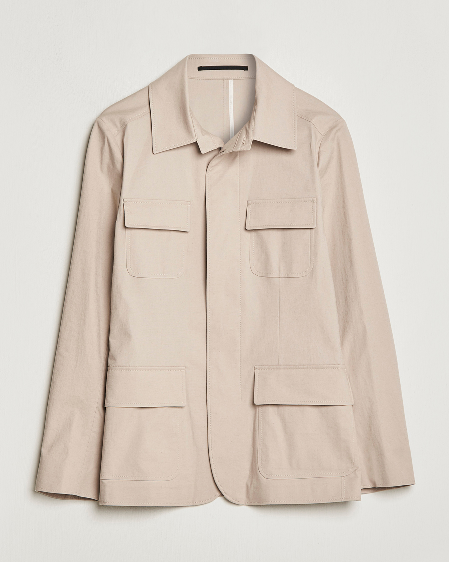 Herre | Jakker | Tiger of Sweden | Jora Cotton Linen Jacket Cream Sand