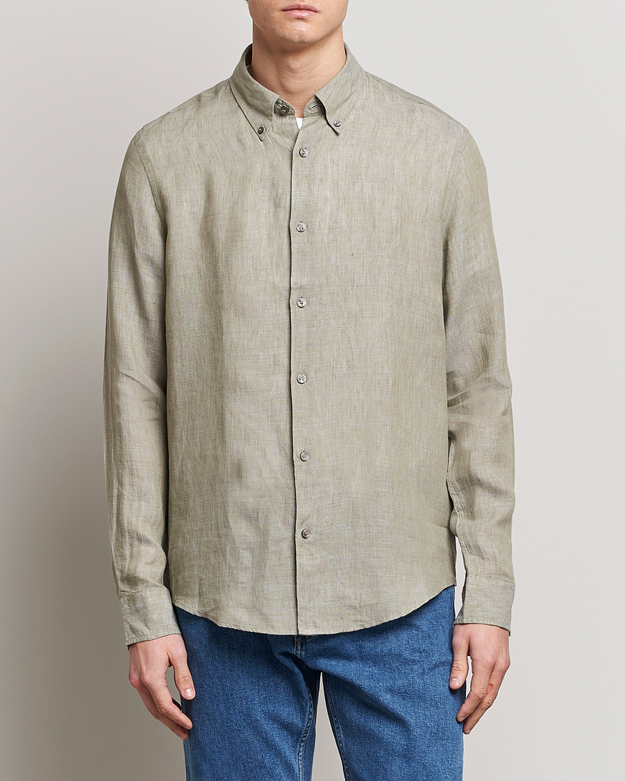 Herre |  | Tiger of Sweden | Sankt Linen Shirt Shadow