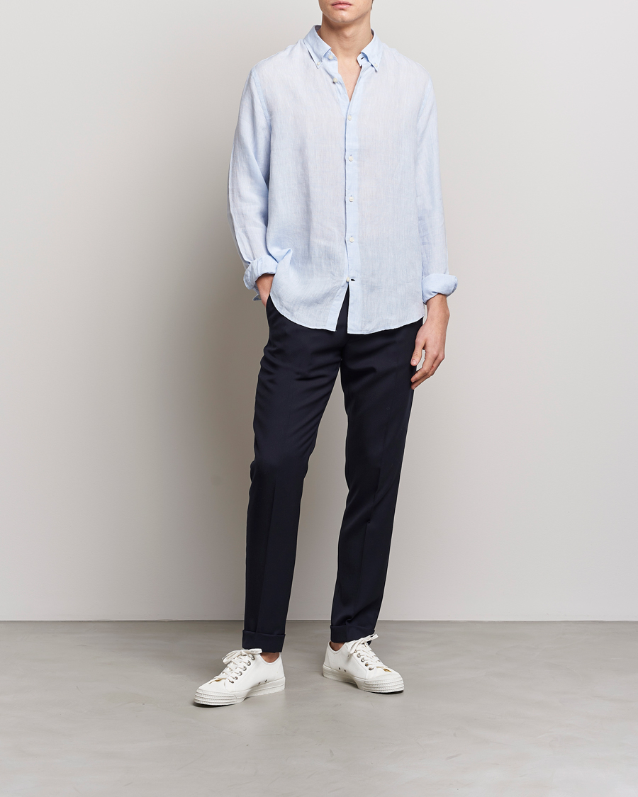 Herre | Skjorter | Tiger of Sweden | Sankt Linen Shirt Light Blue
