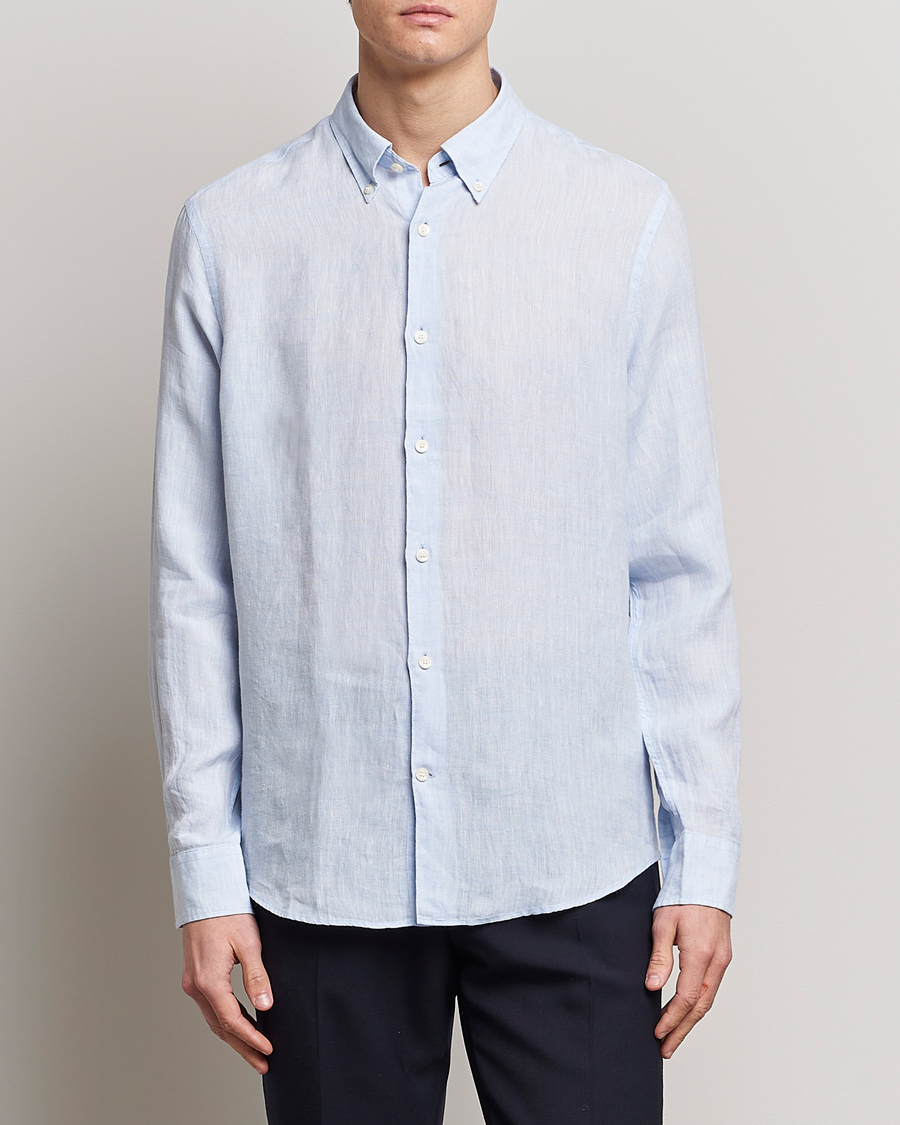 Herre | Skjorter | Tiger of Sweden | Sankt Linen Shirt Light Blue