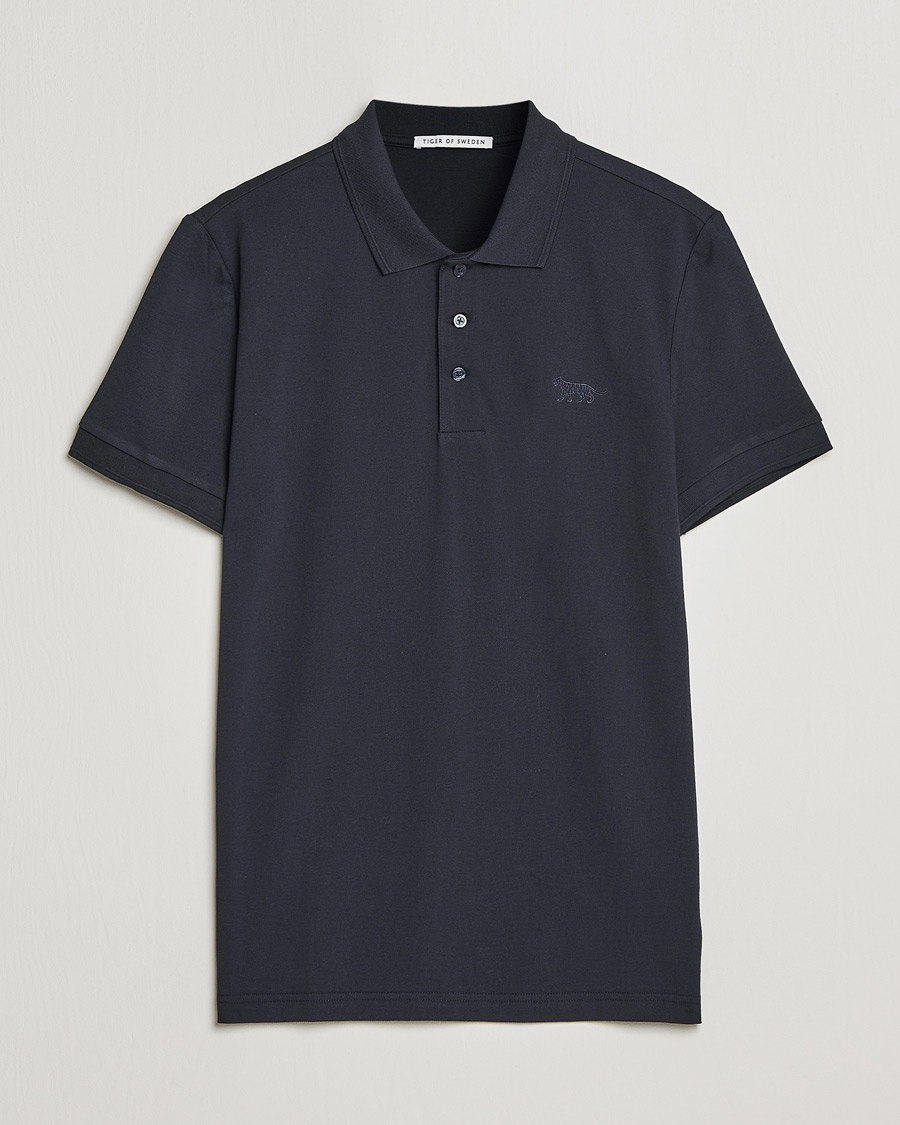 Herre | Pikéer | Tiger of Sweden | Diaros Cotton Pique Light Ink