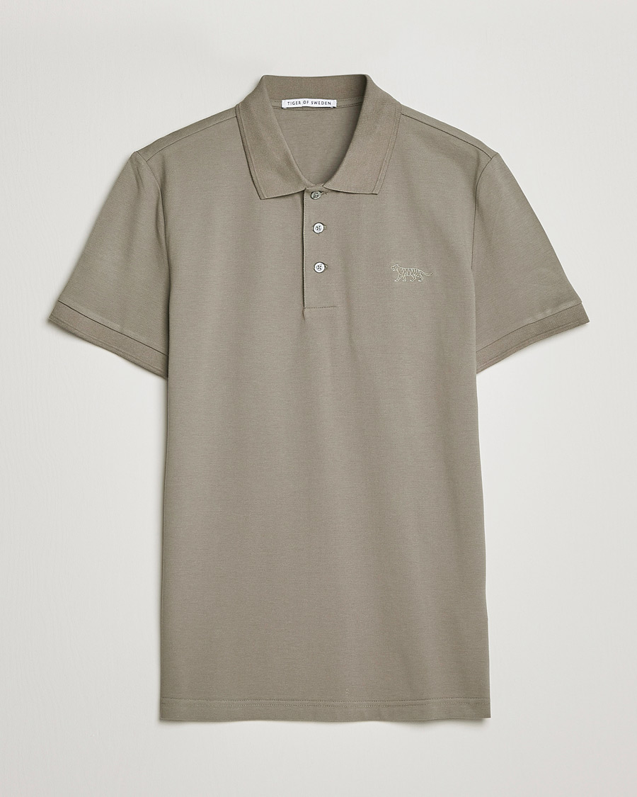 Herre | Pikéer | Tiger of Sweden | Diaros Cotton Pique Light Khaki