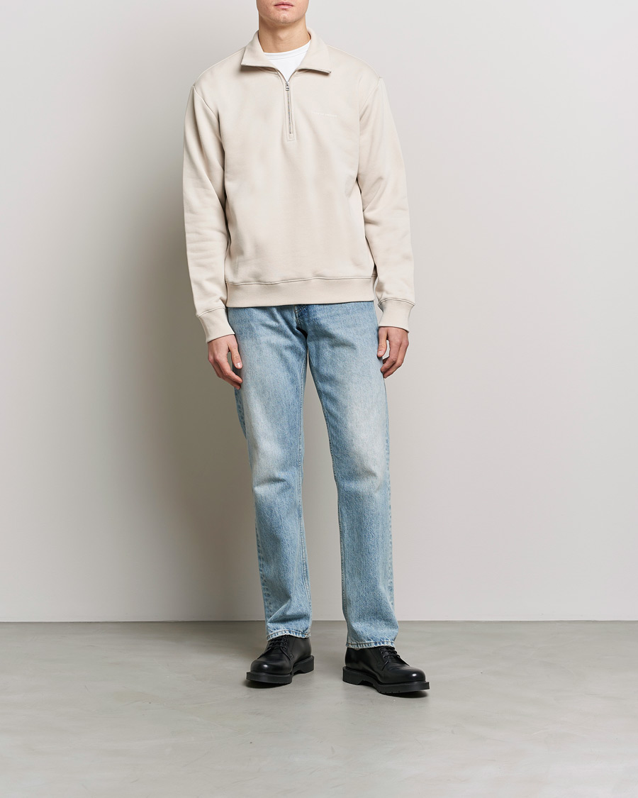 Herre | Gensere | Tiger of Sweden | Marlon Half Zip Sweater Light Ivory