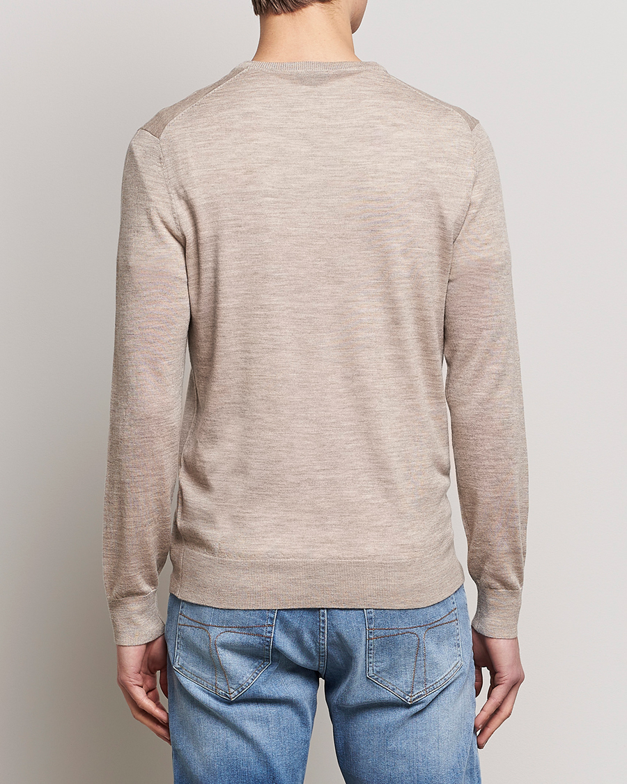 Herre | Gensere | Tiger of Sweden | Nichols Extra Fine Merino Crew Neck Beige Melange