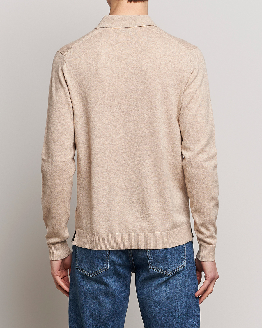 Herre | Gensere | Tiger of Sweden | Orbit Merino Wool Half Zip Beige Melange