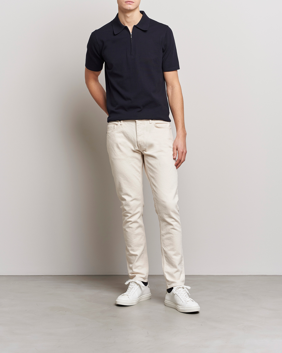 Herre | Pikéer | Tiger of Sweden | Orbit Cotton Half Zip Light Ink