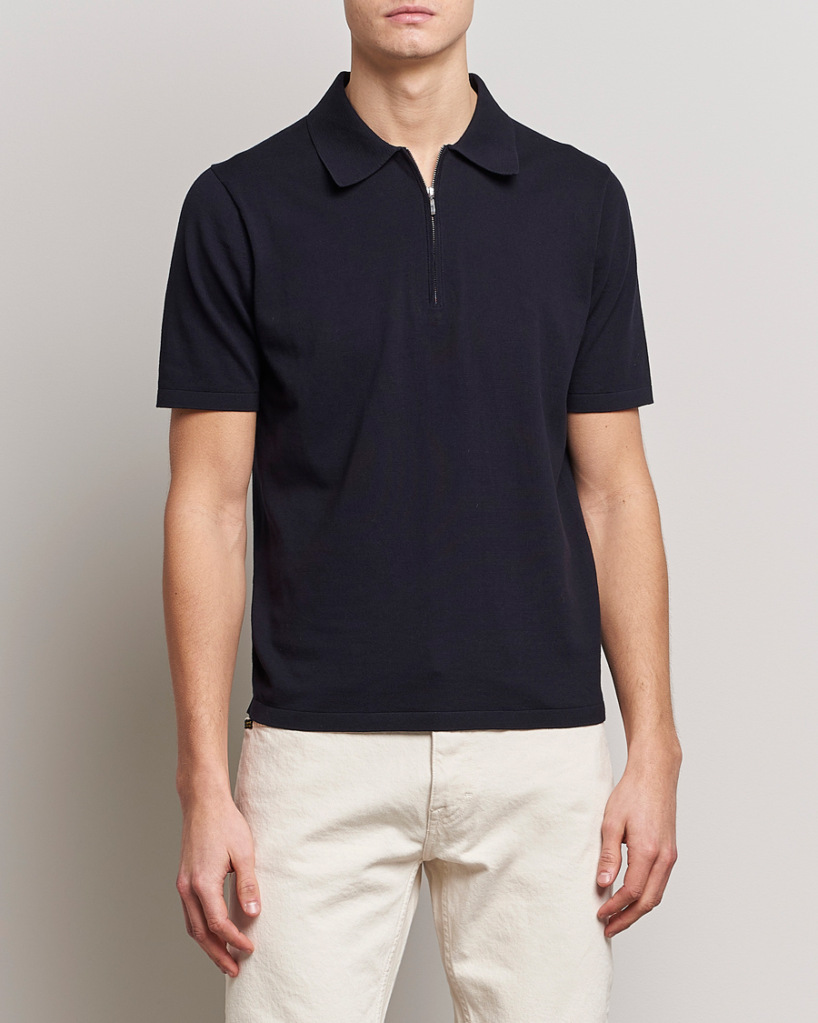 Herre | | Tiger of Sweden | Orbit Cotton Half Zip Light Ink