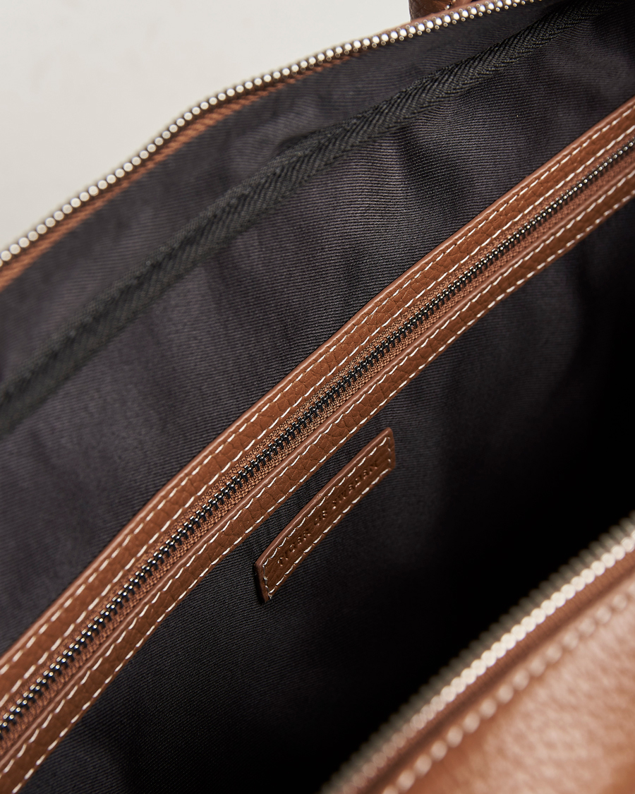 Herre | Tiger of Sweden Beckholmen Cow Leather Computer Bag Caramel Cafe | Tiger of Sweden | Beckholmen Cow Leather Computer Bag Caramel Cafe