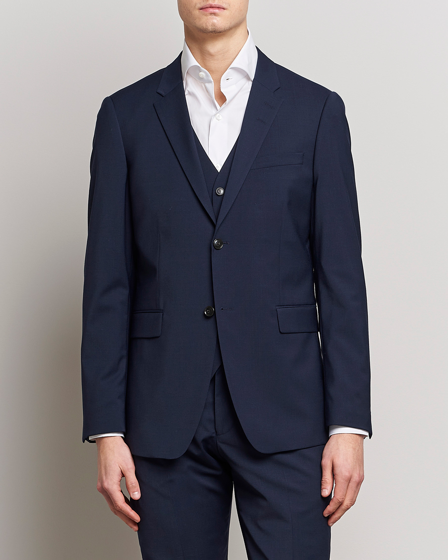 Herre | Tiger of Sweden | Tiger of Sweden | Jerretts Wool Travel Suit Blazer Royal Blue