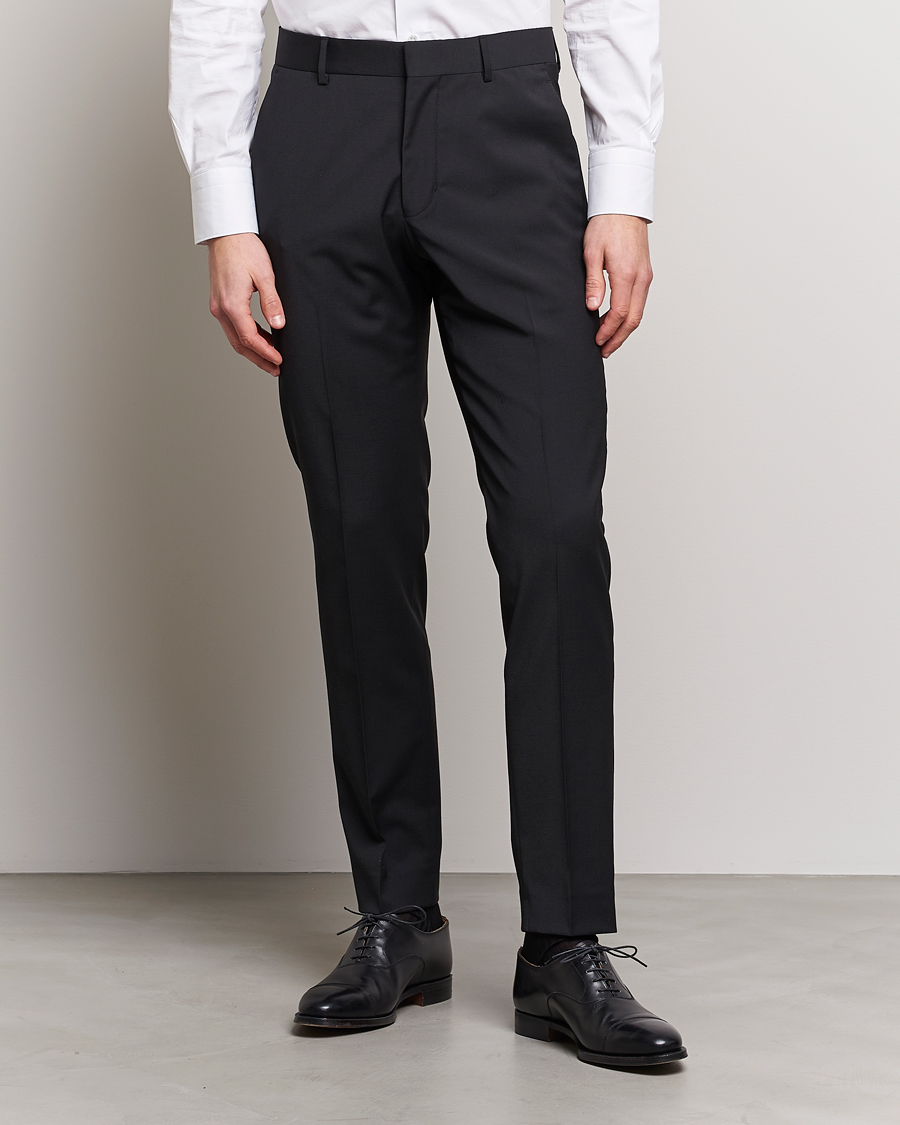 Herre | Bukser | Tiger of Sweden | Tenuta Wool Travel Suit Trousers Black