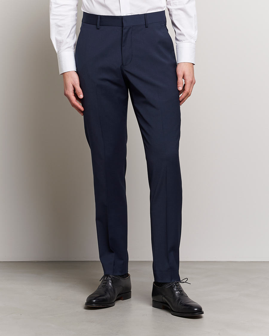 Herre | Business & Beyond | Tiger of Sweden | Tenuta Wool Travel Suit Trousers Royal Blue