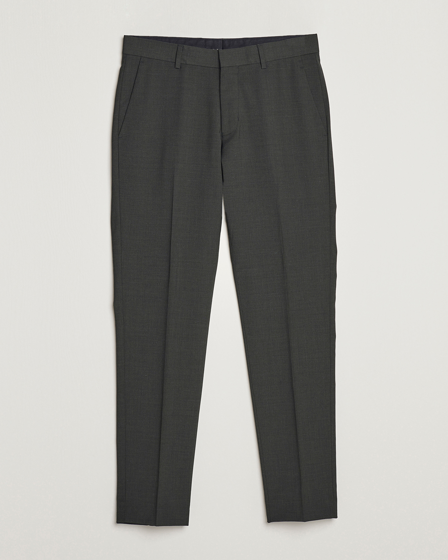 Herre | Bukser | Tiger of Sweden | Tenuta Wool Travel Suit Trousers Olive Extreme