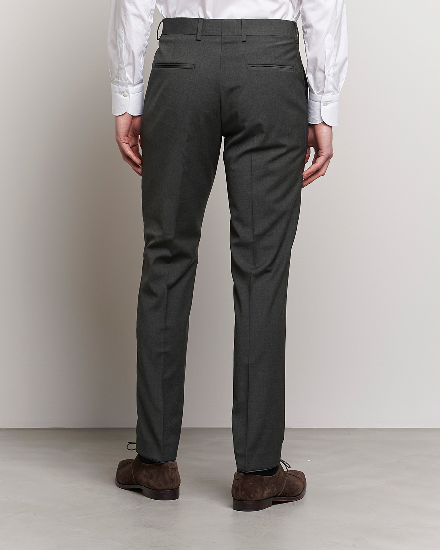 Herre | Bukser | Tiger of Sweden | Tenuta Wool Travel Suit Trousers Olive Extreme