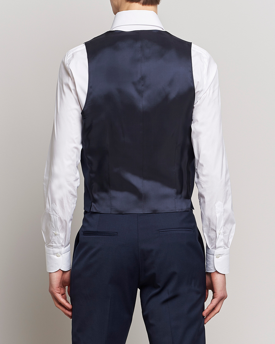 Herre | Dressjakker | Tiger of Sweden | Wayde Wool Travel Waistcoat Royal Blue