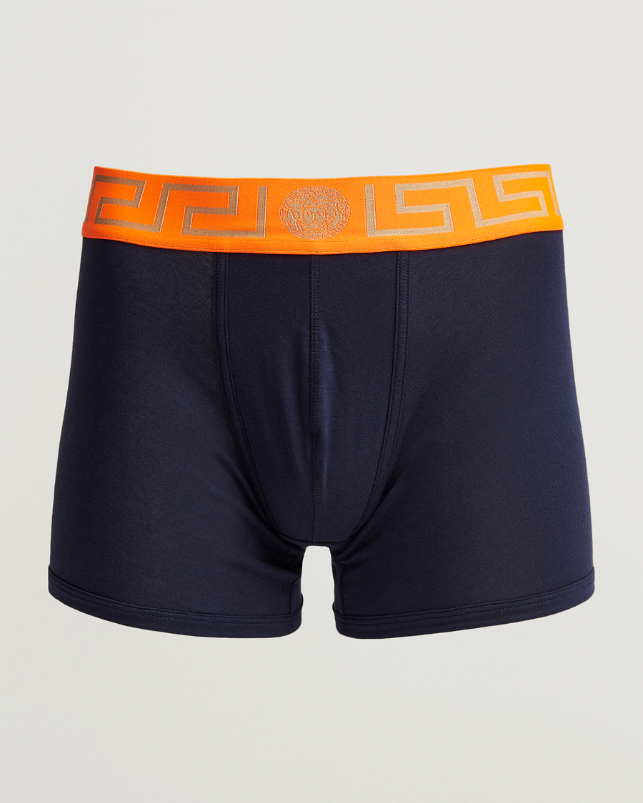 Herre | Undertøy | Versace | Greca Boxer Briefs Navy/Orange