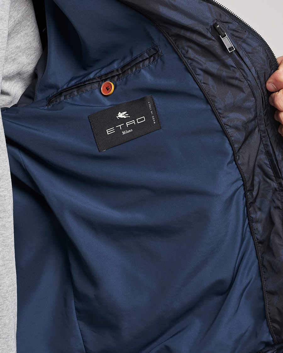 Herre | Jakker | Etro | Packable Nylon Bomber Navy