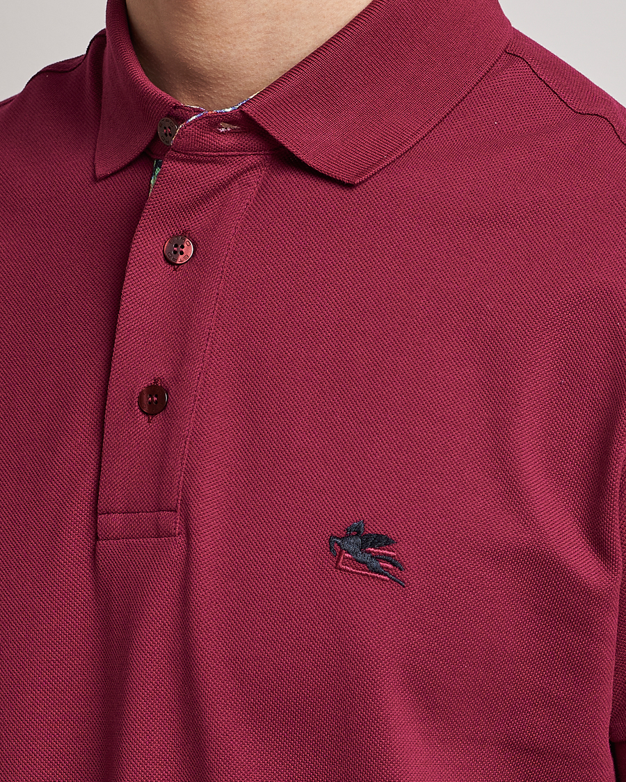 Herre | Pikéer | Etro | Short Sleeve Contrast Paisley Polo Rosa