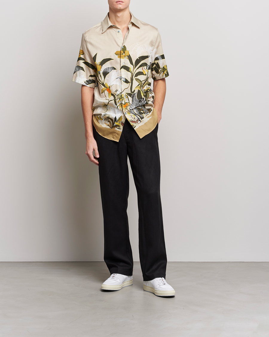 Herre | Skjorter | Etro | Printed Camp Collar Shirt Beige