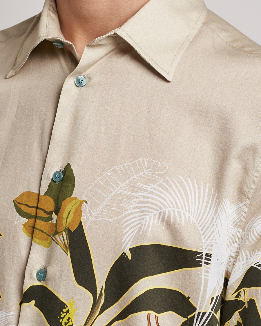 Herre | Skjorter | Etro | Printed Camp Collar Shirt Beige