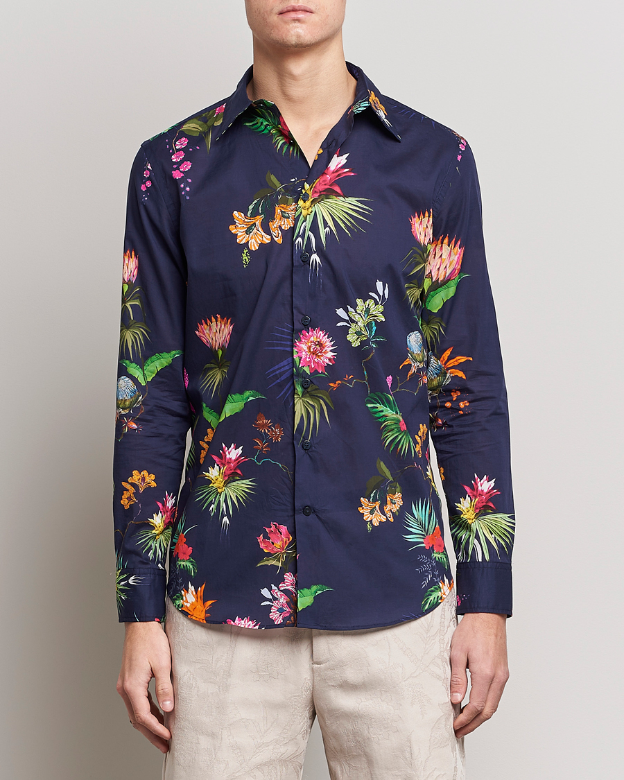 Herre | | Etro | Floreale Printed Shirt Navy