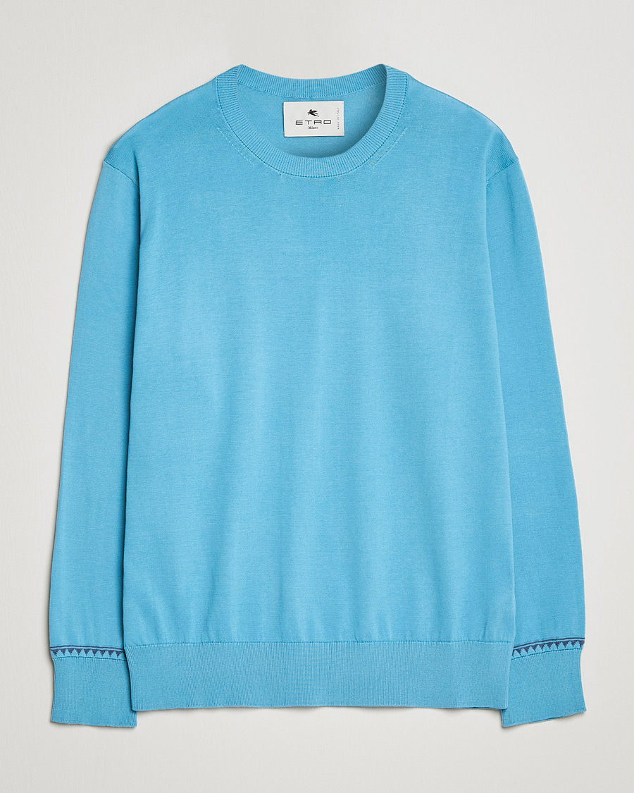 Herre | Gensere | Etro | Crew Neck Pullover Azzurro
