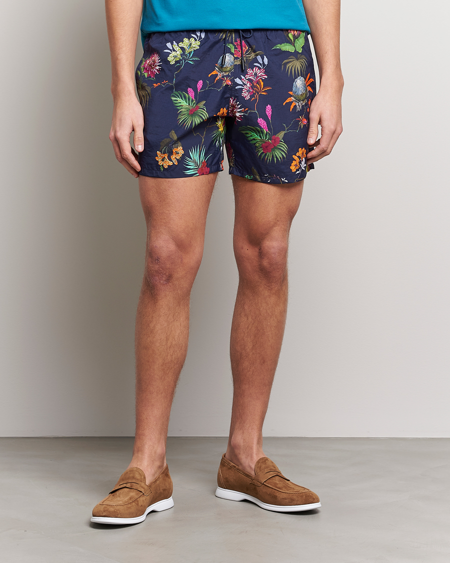 Herre | Badeshorts | Etro | Floreale Printed Swim Trunks Navy