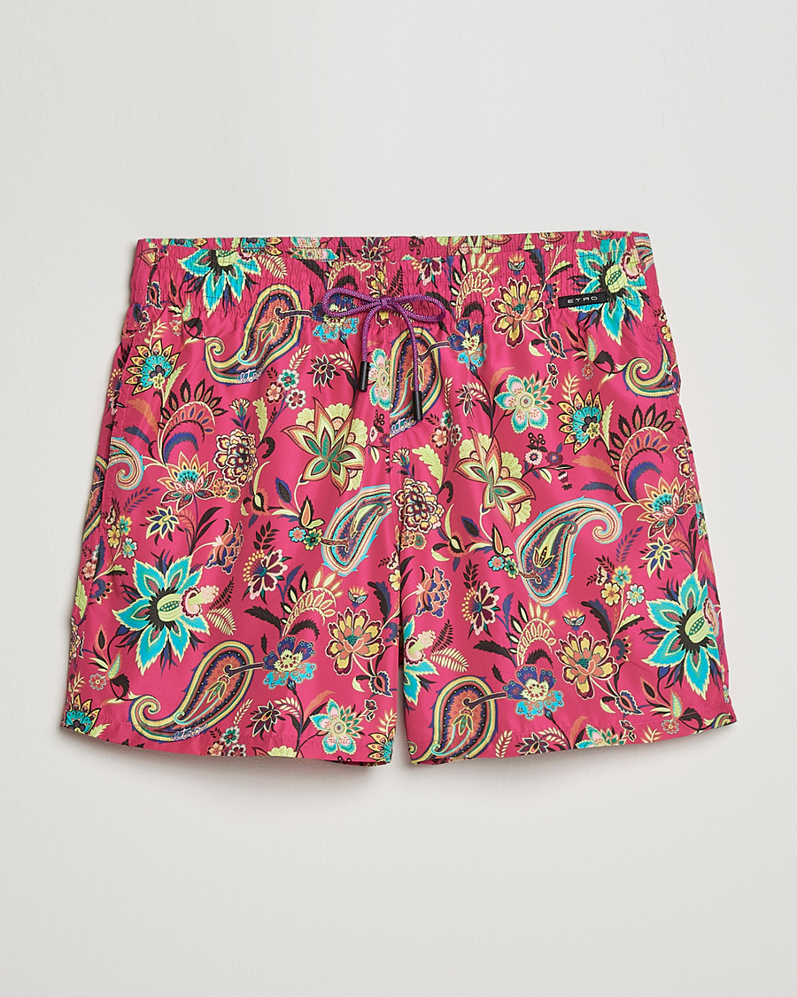 Herre | Badeshorts | Etro | Floreale Printed Swim Trunks Rosa