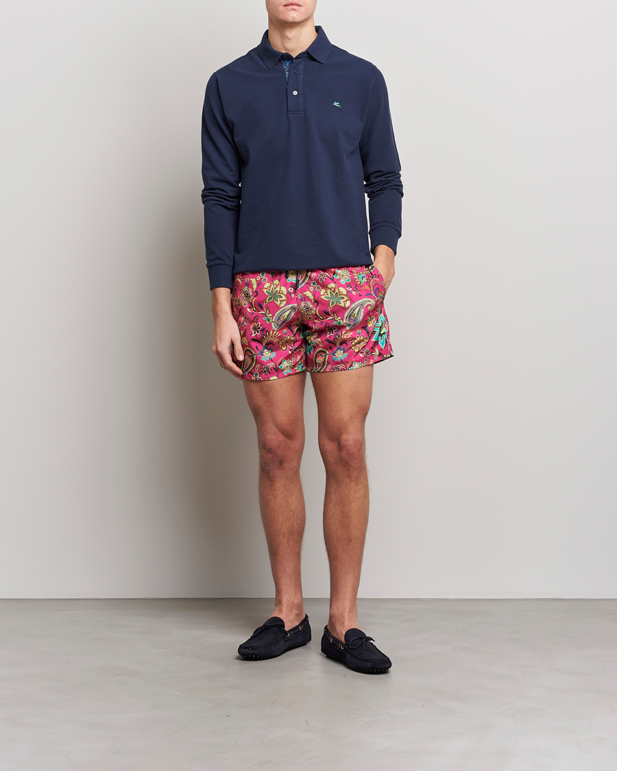 Herre | Badeshorts | Etro | Floreale Printed Swim Trunks Rosa