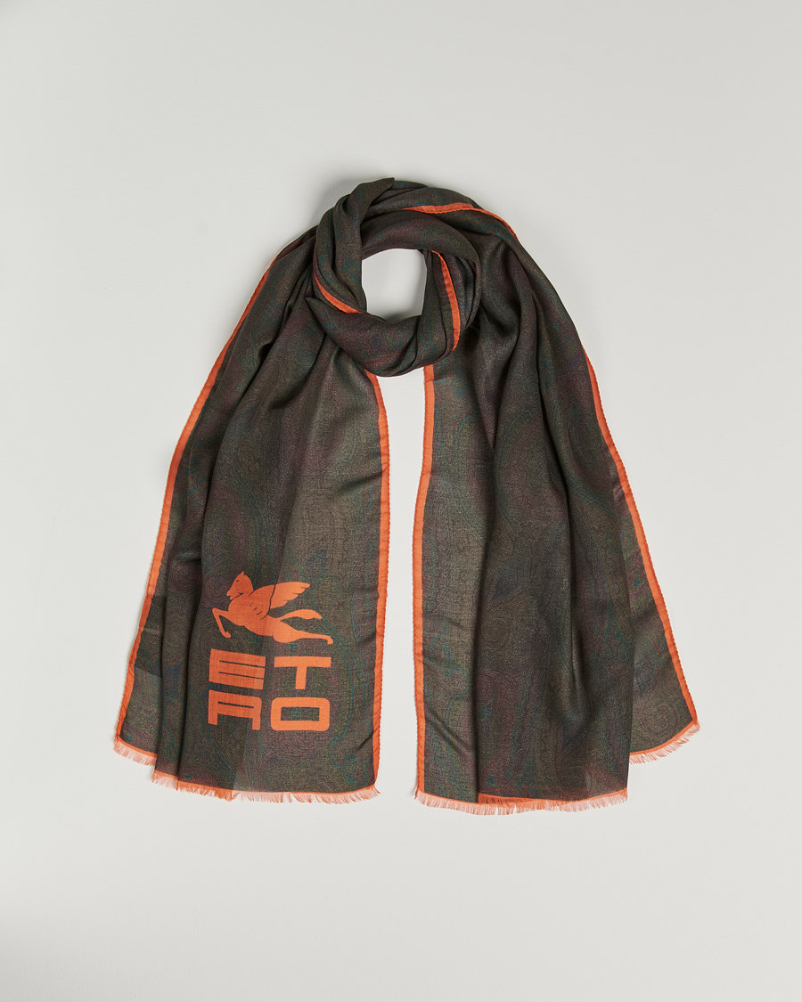Herre | Etro Shaal Nur Cashmere Blend Paisley Scarf Dark Brown | Etro | Shaal Nur Cashmere Blend Paisley Scarf Dark Brown
