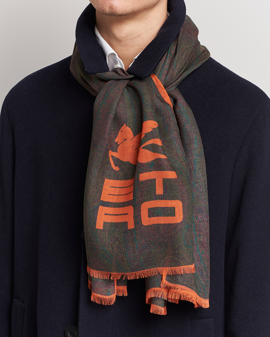 Herre |  | Etro | Shaal Nur Cashmere Blend Paisley Scarf Dark Brown