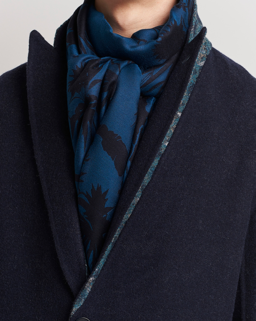 Herre | Etro Jacquard Floreale Scarf Navy | Etro | Jacquard Floreale Scarf Navy