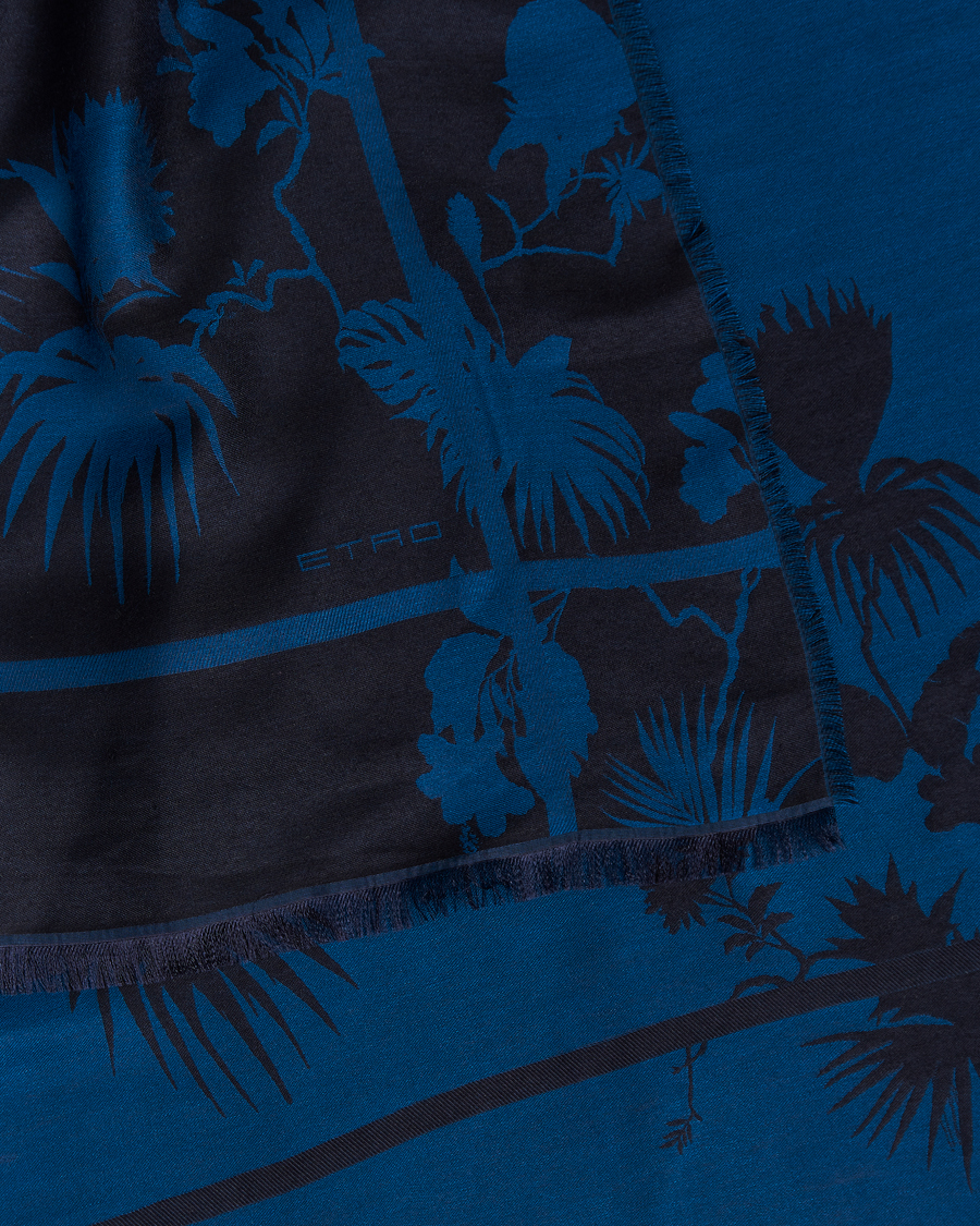 Herre | Etro Jacquard Floreale Scarf Navy | Etro | Jacquard Floreale Scarf Navy