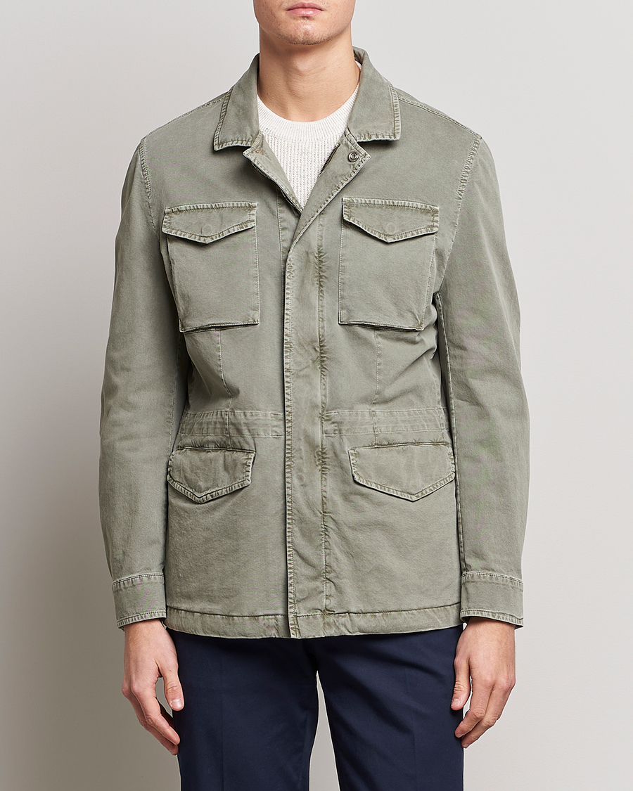Herre | Jakker | Brunello Cucinelli | Cotton Field Jacket Olive