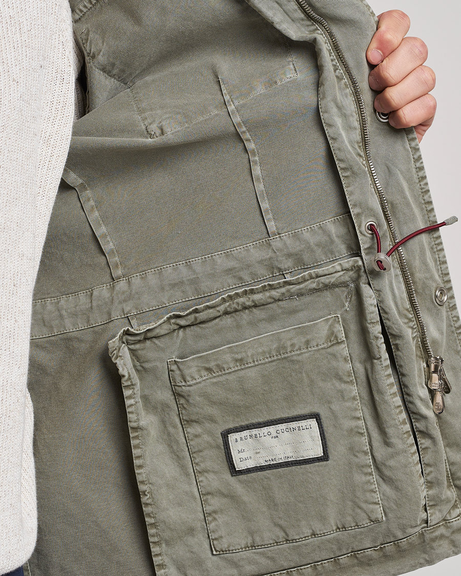 Herre | Jakker | Brunello Cucinelli | Cotton Field Jacket Olive