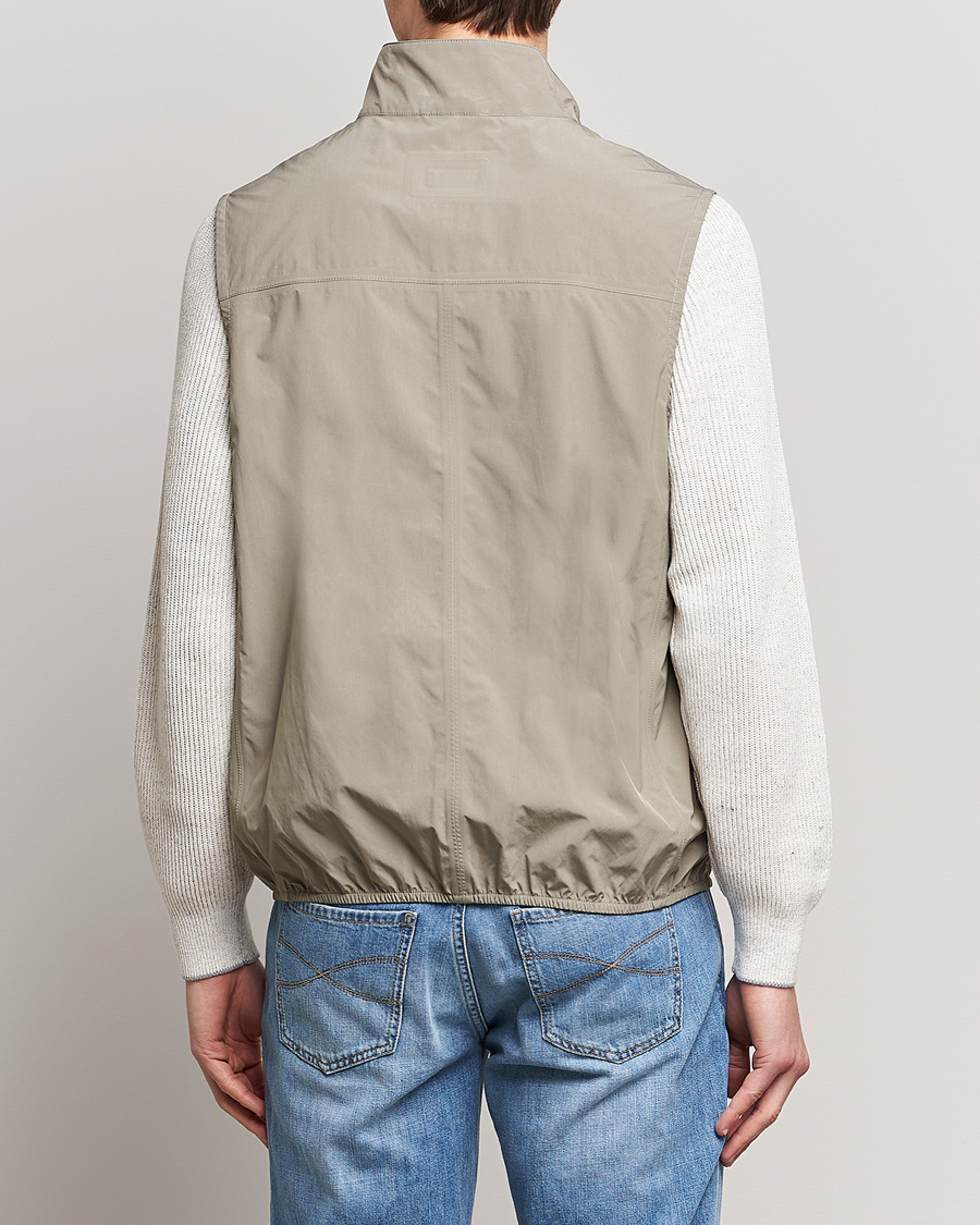 Herre | Vester | Brunello Cucinelli | Lightweight Nylon Gilet Olive