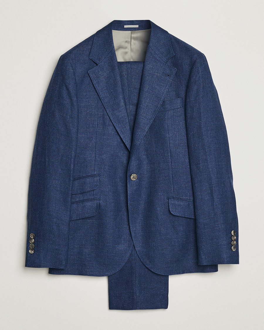 Herre | Dresser | Brunello Cucinelli | Linen/Silk Suit Royal Blue
