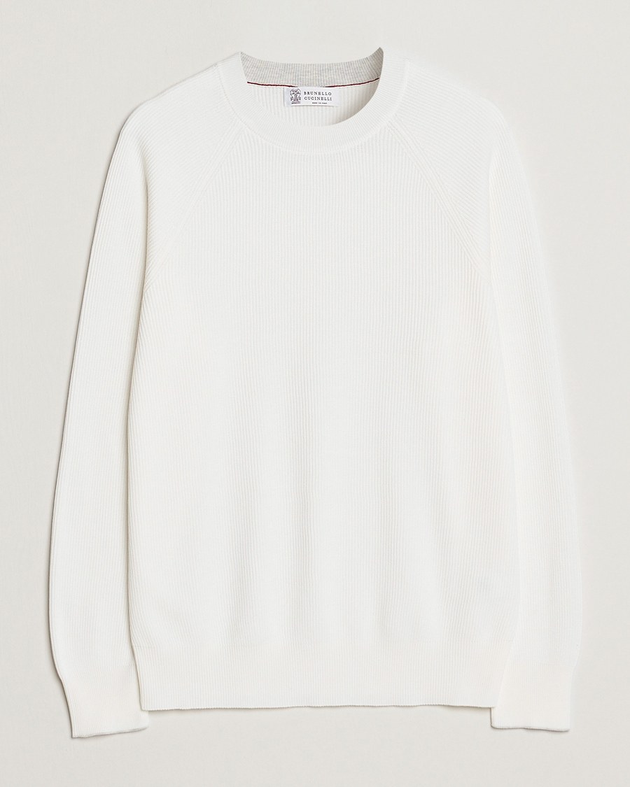 Herre | Gensere | Brunello Cucinelli | Rib Stitch Crew Neck Sweater Panama
