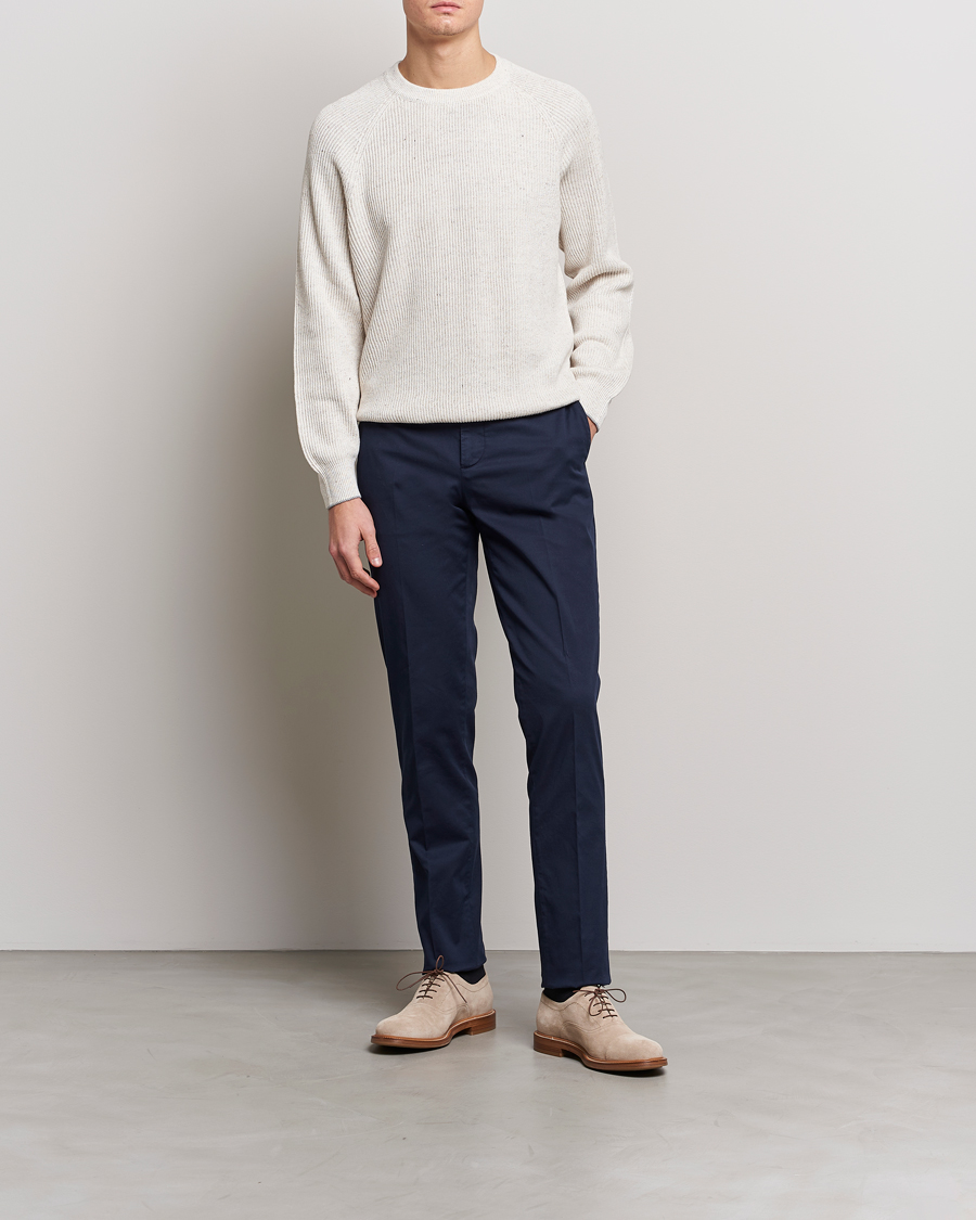 Herre | Gensere | Brunello Cucinelli | Chine Rib Sweater Light Beige