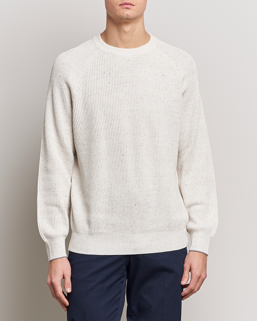 Herre | Gensere | Brunello Cucinelli | Chine Rib Sweater Light Beige