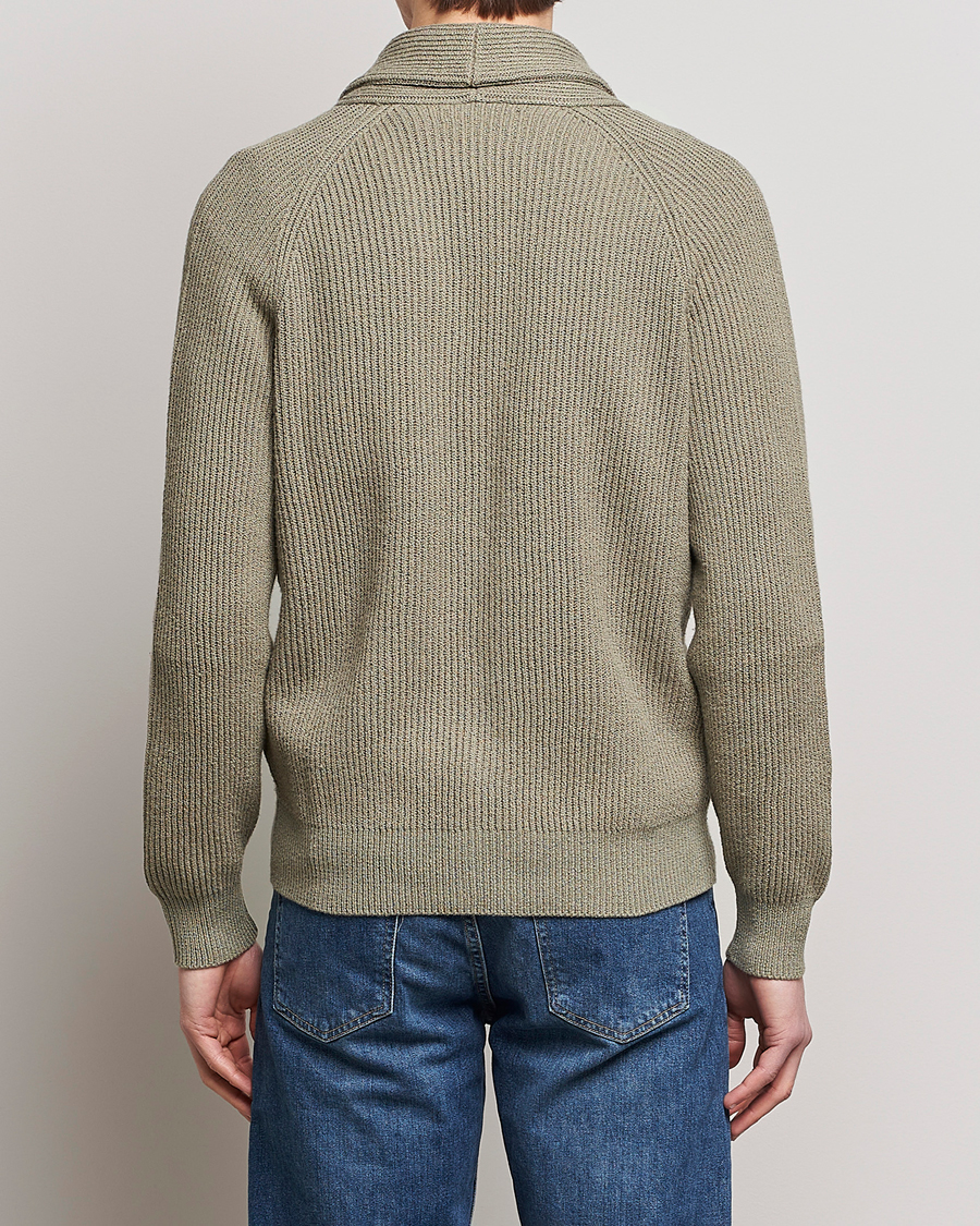 Herre | Gensere | Brunello Cucinelli | Heavy Rib Cardigan Olive