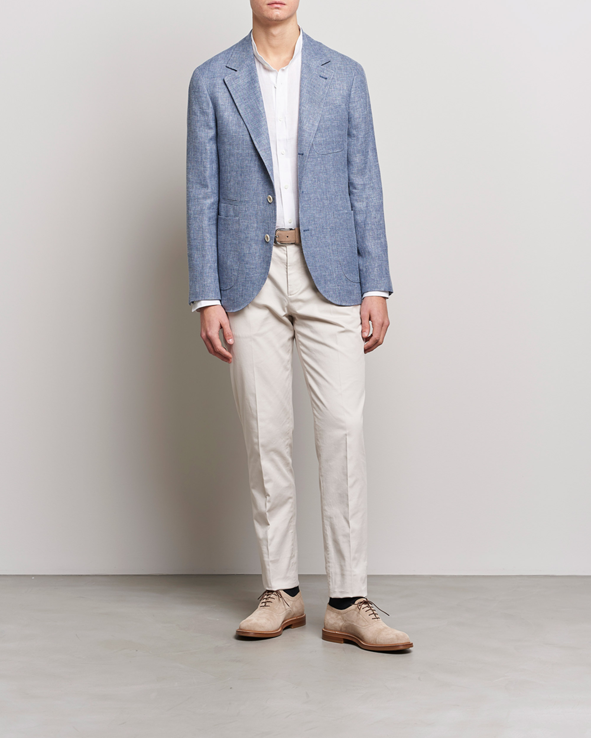 Herre | Bukser | Brunello Cucinelli | Slim Fit Cotton Chinos Off White
