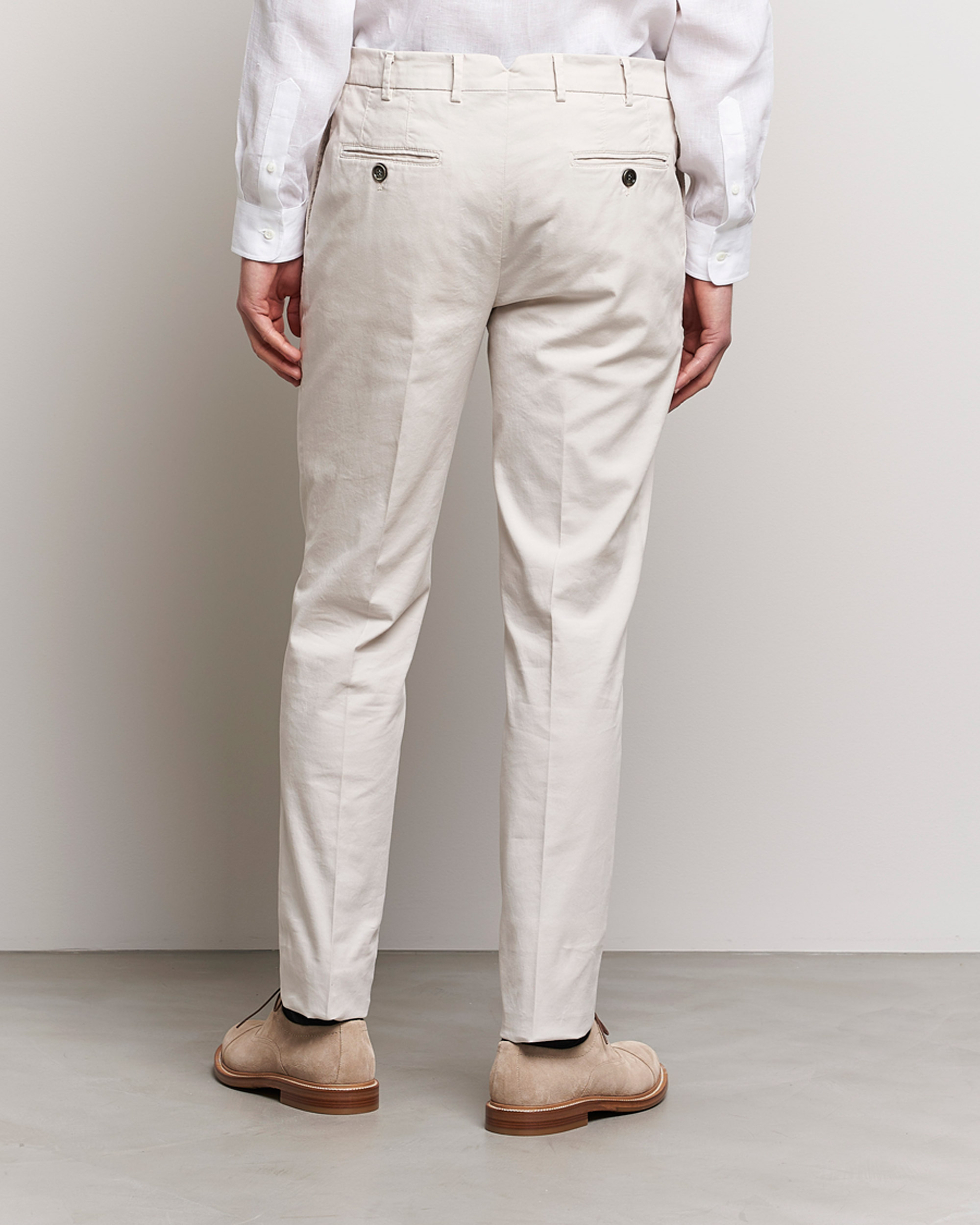 Herre | Bukser | Brunello Cucinelli | Slim Fit Cotton Chinos Off White