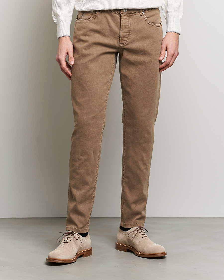 Herre | | Brunello Cucinelli | Slim Fit 5-Pocket Pants Beige