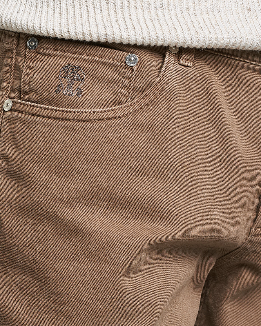 Herre | Bukser | Brunello Cucinelli | Slim Fit 5-Pocket Pants Beige