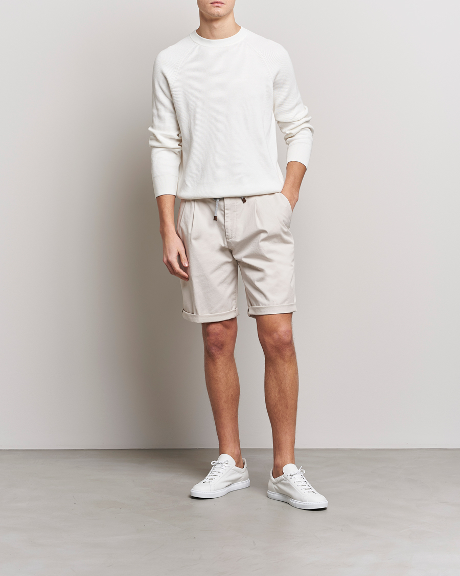 Herre | Shorts | Brunello Cucinelli | Drawstring Shorts Light Beige