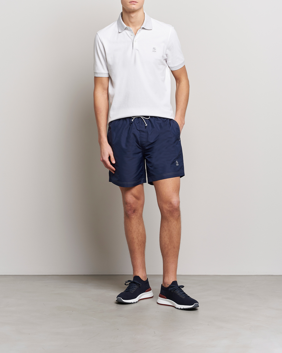 Herre | Badeshorts | Brunello Cucinelli | Nylon Swim Trunks Navy