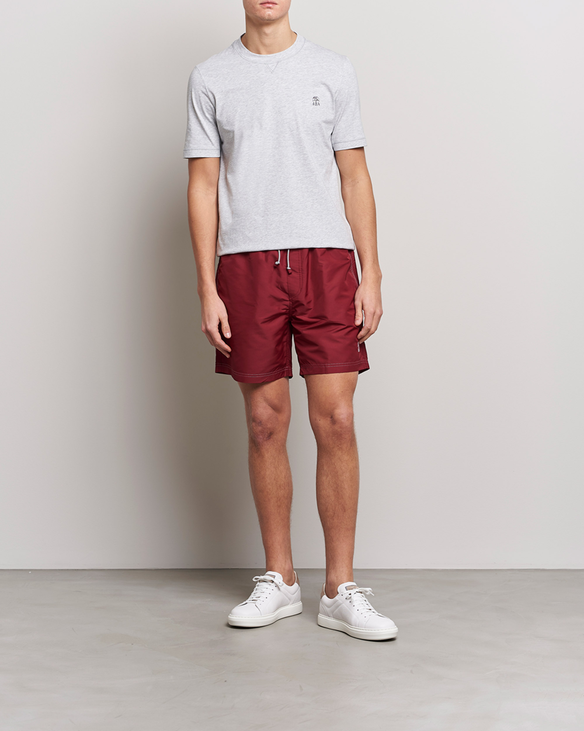 Herre | Badeshorts | Brunello Cucinelli | Nylon Swim Trunks Burgundy