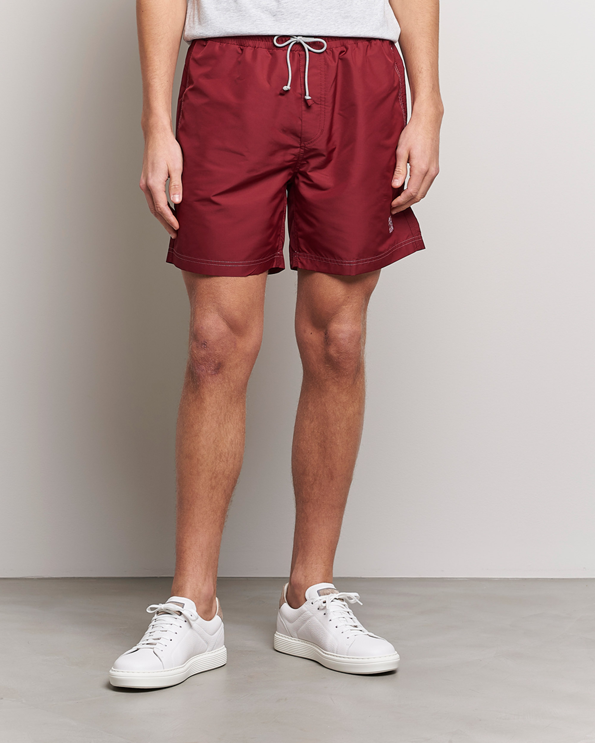 Herre | Badeshorts | Brunello Cucinelli | Nylon Swim Trunks Burgundy