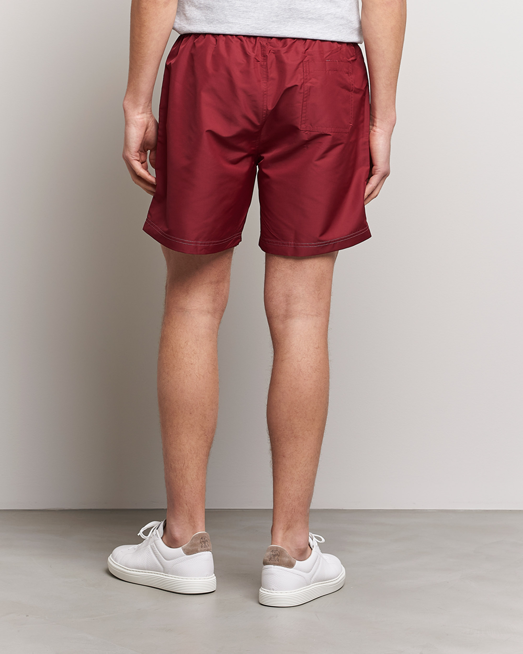 Herre | Badeshorts | Brunello Cucinelli | Nylon Swim Trunks Burgundy