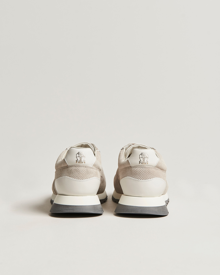 Herre | Sneakers | Brunello Cucinelli | Perforated Running Sneakers Sand